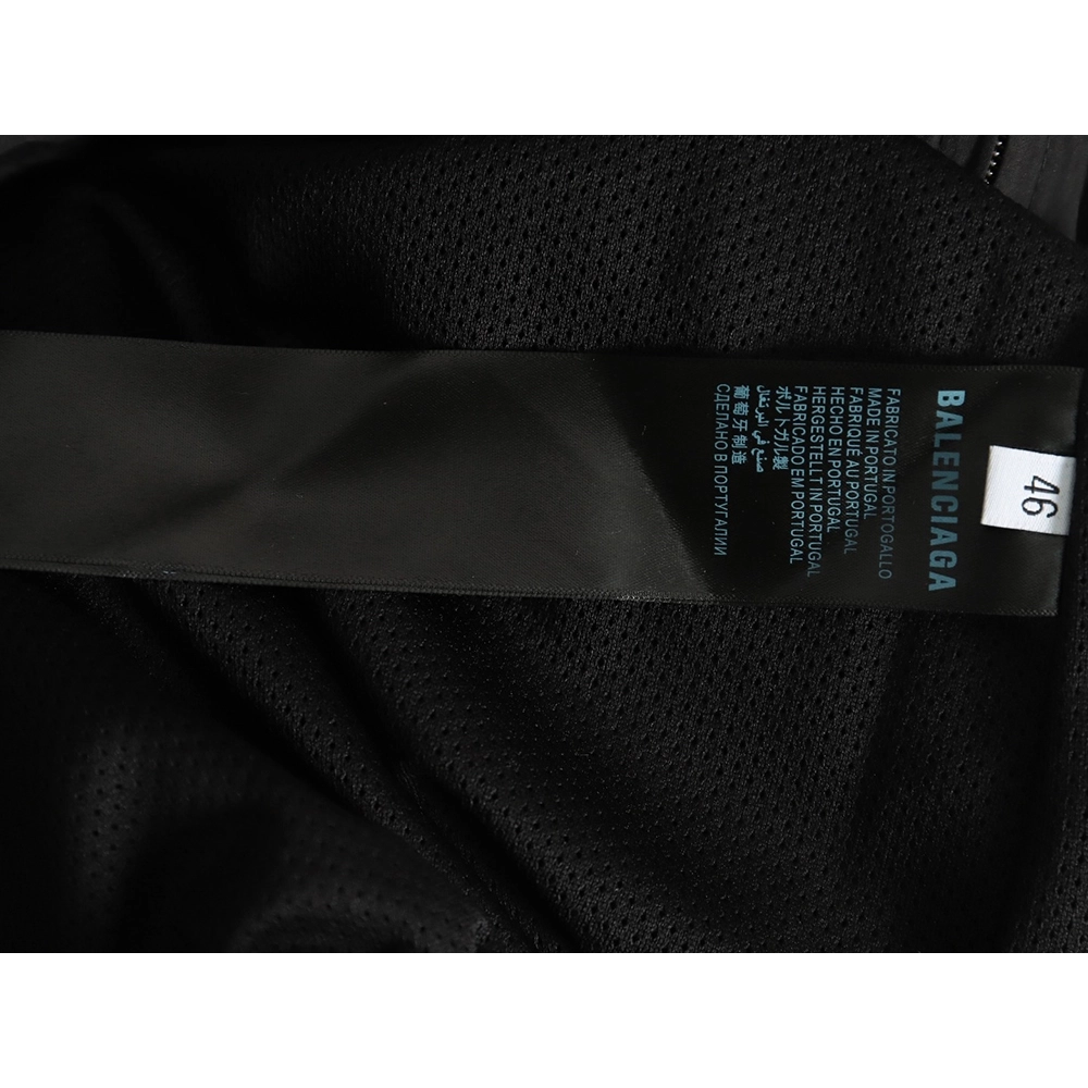 Balenciaga 3B embroidered allblack sports suit jacket,Balenciaga Jacket,Jacket,APPAREL