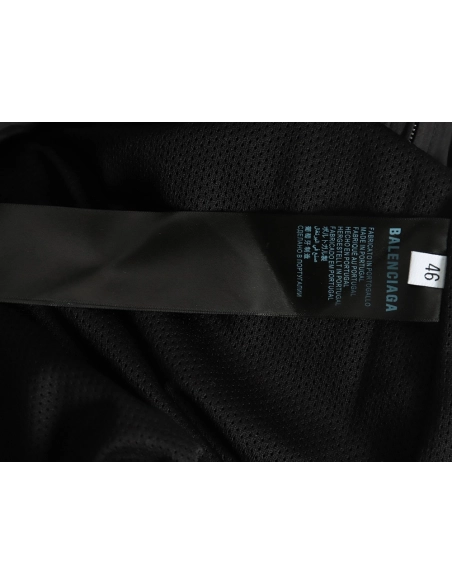 Balenciaga 3B embroidered allblack sports suit jacket,Balenciaga Jacket,Jacket,APPAREL