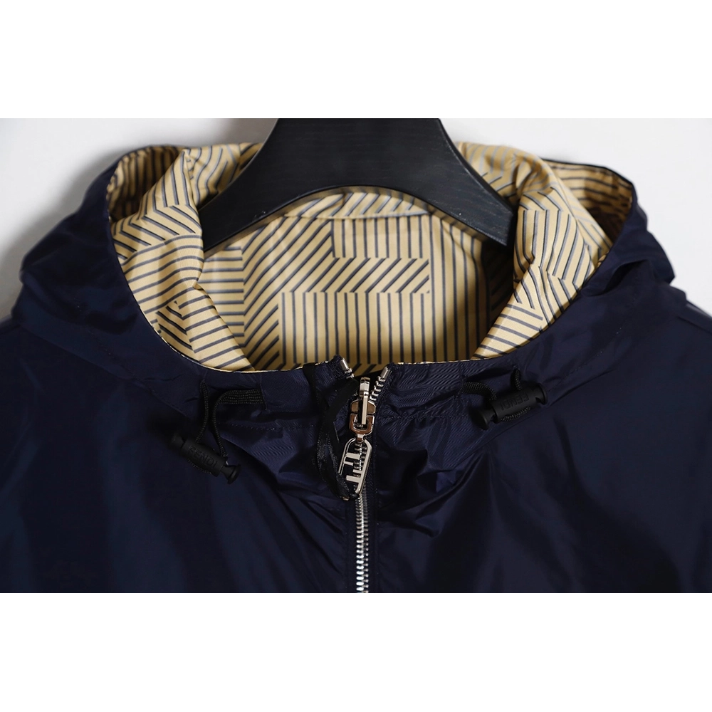 Fendi gradient reversible jacket with hood,Fendi Jacket,Jacket,APPAREL