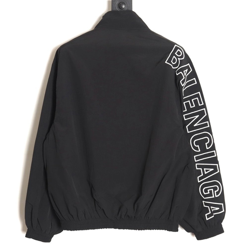 Balenciaga Blank Letter Embroidered Sports Suit Jacket,Balenciaga Jacket,Jacket,APPAREL