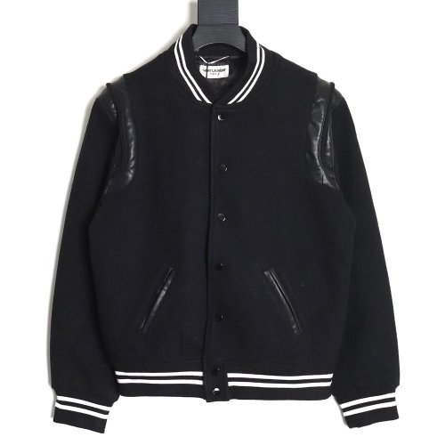 Saint Laurent Paris wool baseball jacket,Saint Laurent Jacket,Jacket,APPAREL
