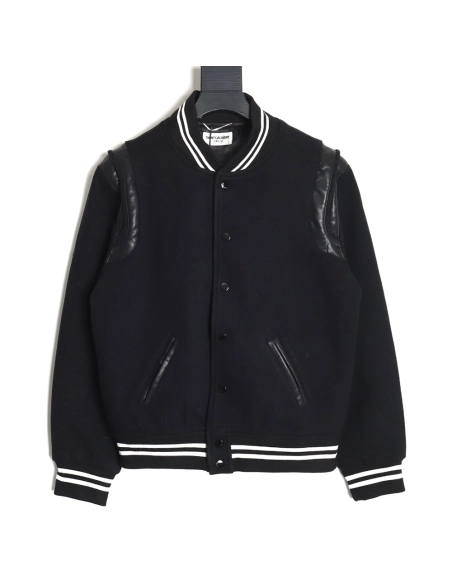 Saint Laurent Paris wool baseball jacket,Saint Laurent Jacket,Jacket,APPAREL