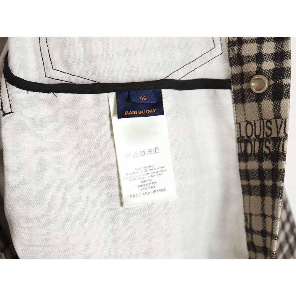 Louis Vuitton plaid denim longsleeved shirt jacket,Louis Vuitton Jacket,Jacket,APPAREL