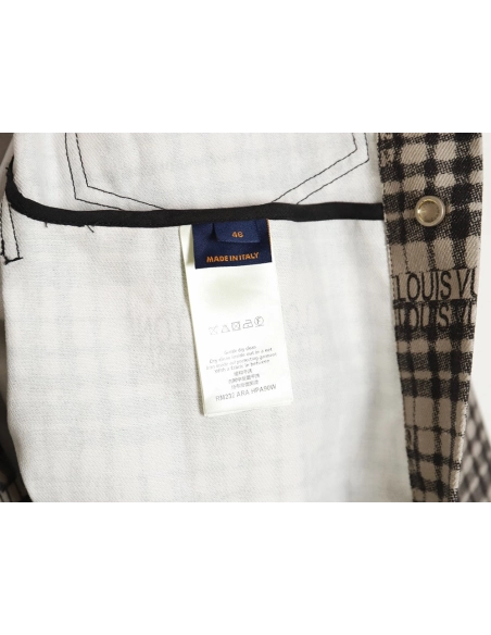 Louis Vuitton plaid denim longsleeved shirt jacket,Louis Vuitton Jacket,Jacket,APPAREL