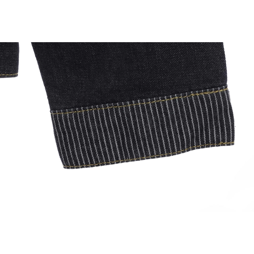 LV cobranded NIGO stitching contrasting denim jacket,Louis Vuitton Jacket,Jacket,APPAREL