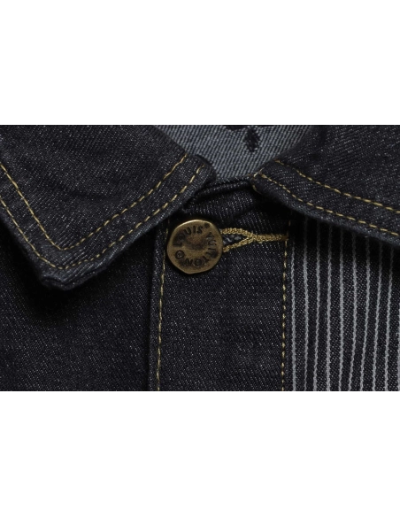 LV cobranded NIGO stitching contrasting denim jacket,Louis Vuitton Jacket,Jacket,APPAREL