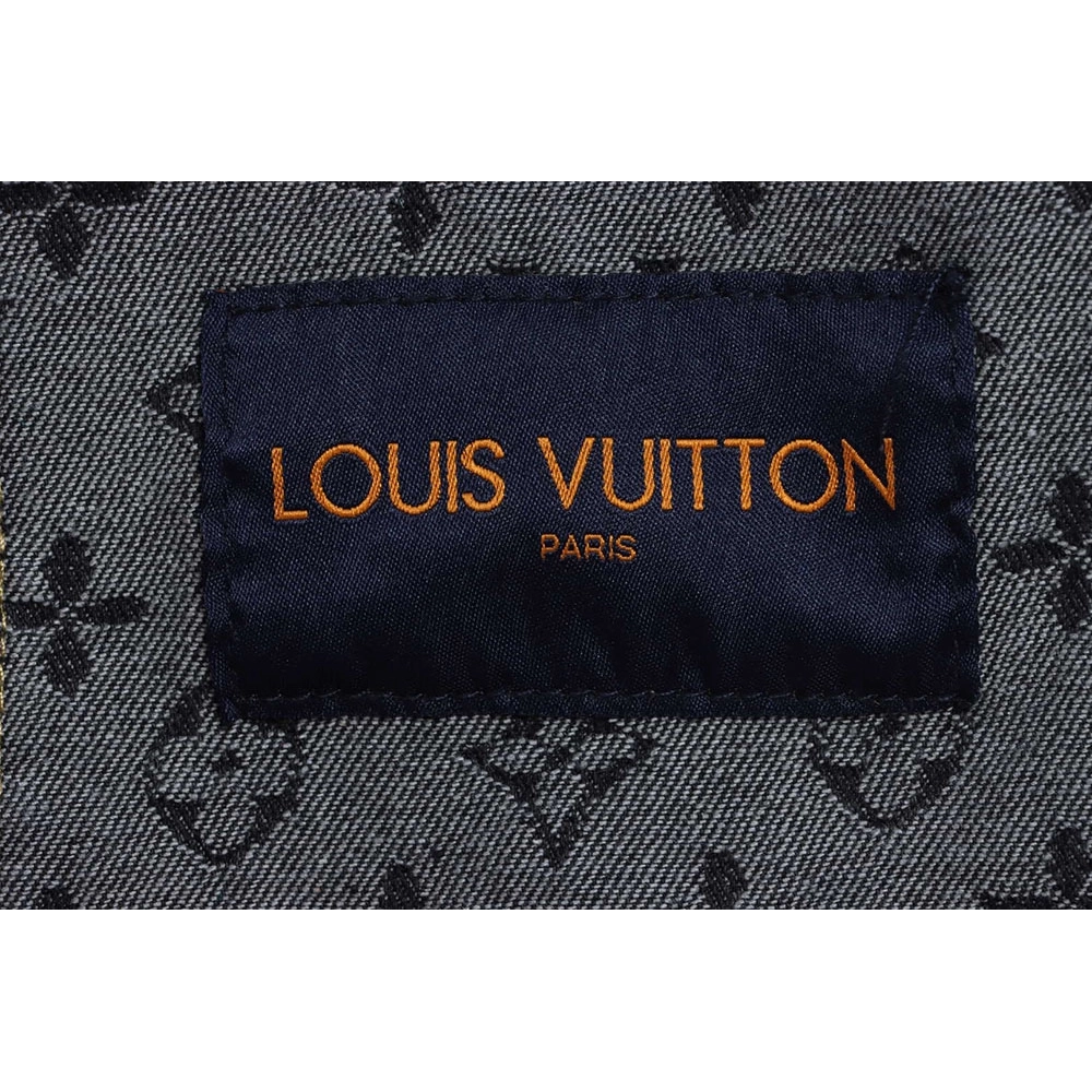 LV cobranded NIGO stitching contrasting denim jacket,Louis Vuitton Jacket,Jacket,APPAREL