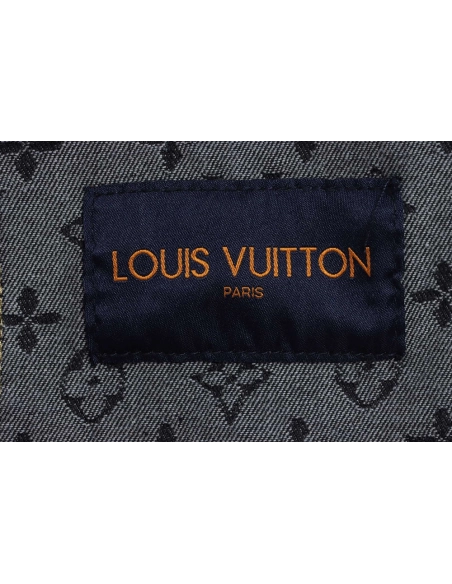 LV cobranded NIGO stitching contrasting denim jacket,Louis Vuitton Jacket,Jacket,APPAREL