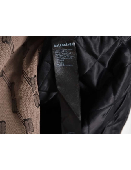 Balenciaga BLCG 23FW new standard double B lock jacquard lapel shirt cotton jacket,Balenciaga Jacket,Jacket,APPAREL