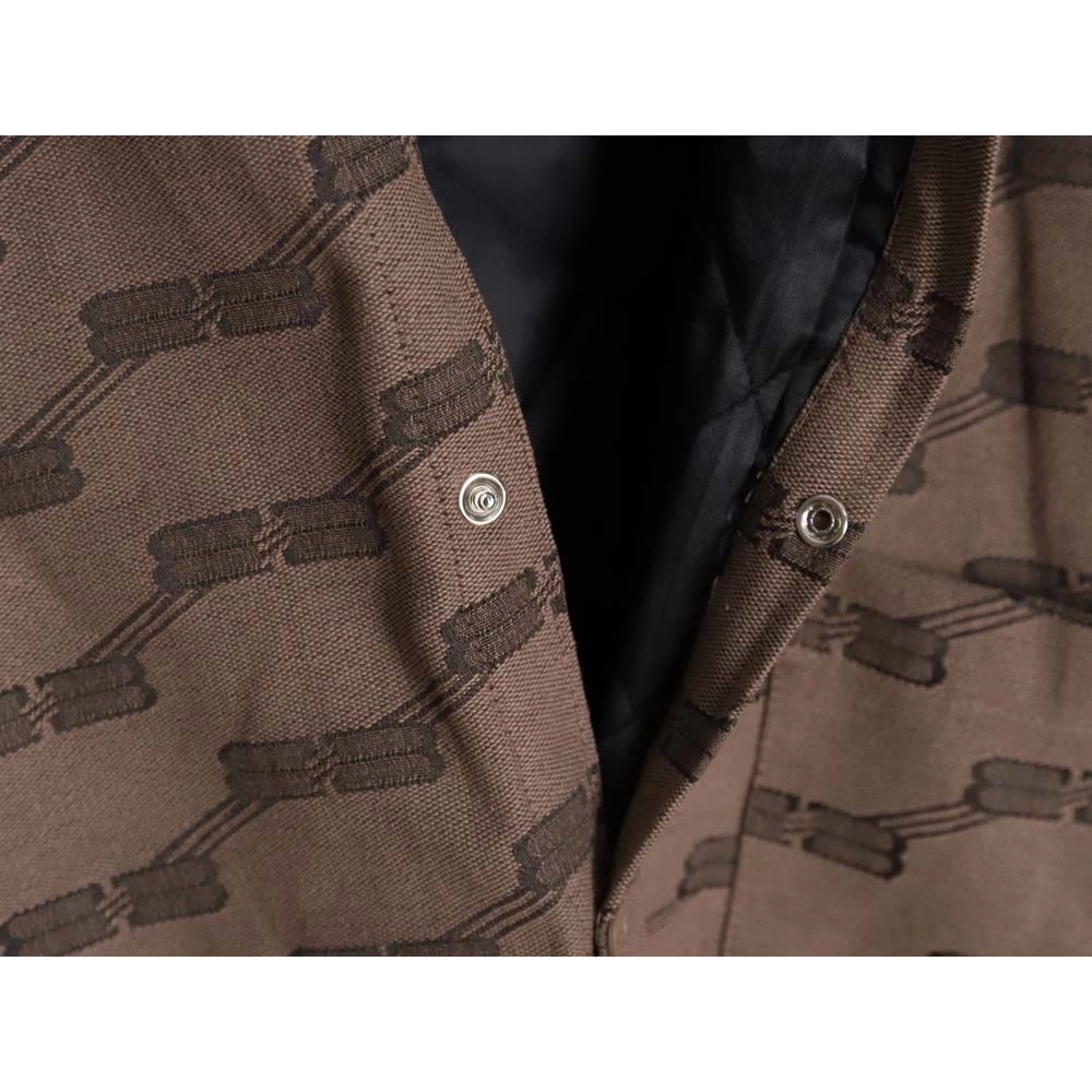 Balenciaga BLCG 23FW new standard double B lock jacquard lapel shirt cotton jacket,Balenciaga Jacket,Jacket,APPAREL