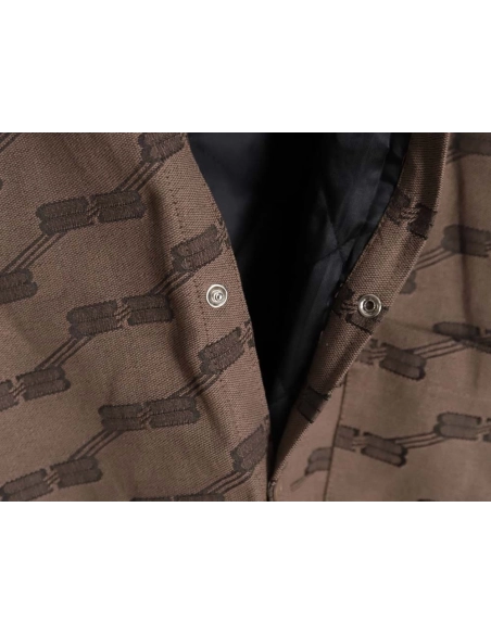 Balenciaga BLCG 23FW new standard double B lock jacquard lapel shirt cotton jacket,Balenciaga Jacket,Jacket,APPAREL