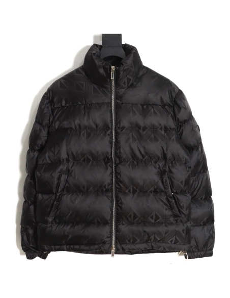Dior 20FW allover printed dark pattern diamond down jacket,Dior Jacket,Jacket,APPAREL