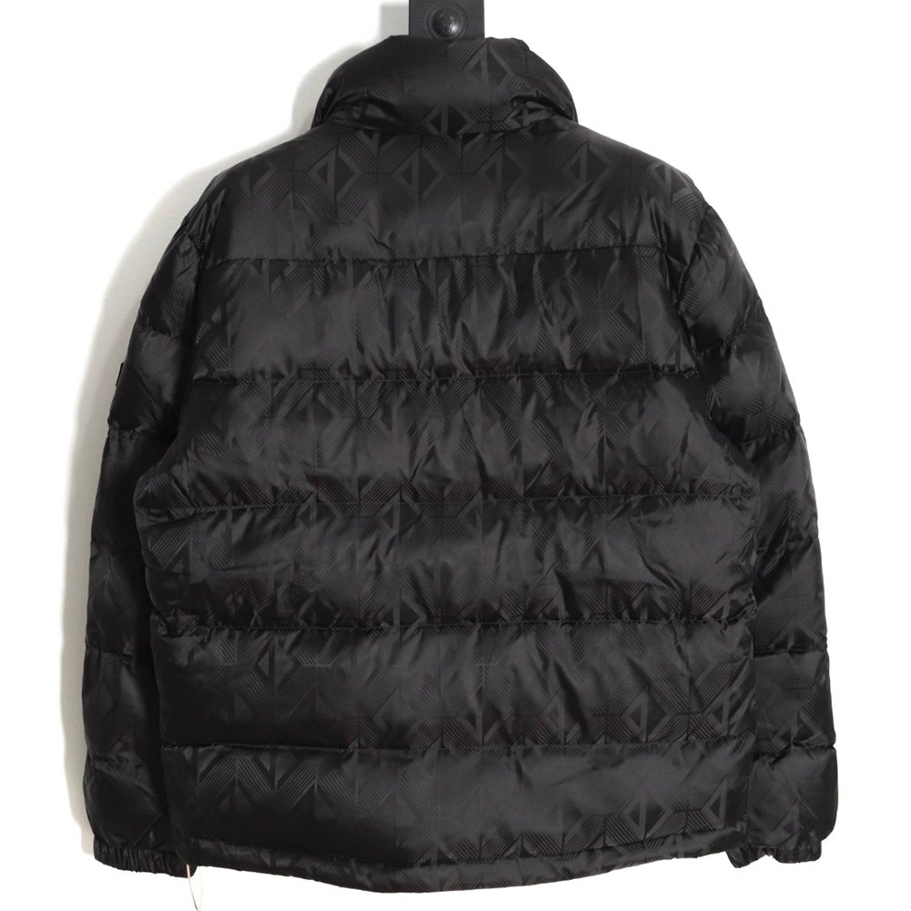 Dior 20FW allover printed dark pattern diamond down jacket,Dior Jacket,Jacket,APPAREL