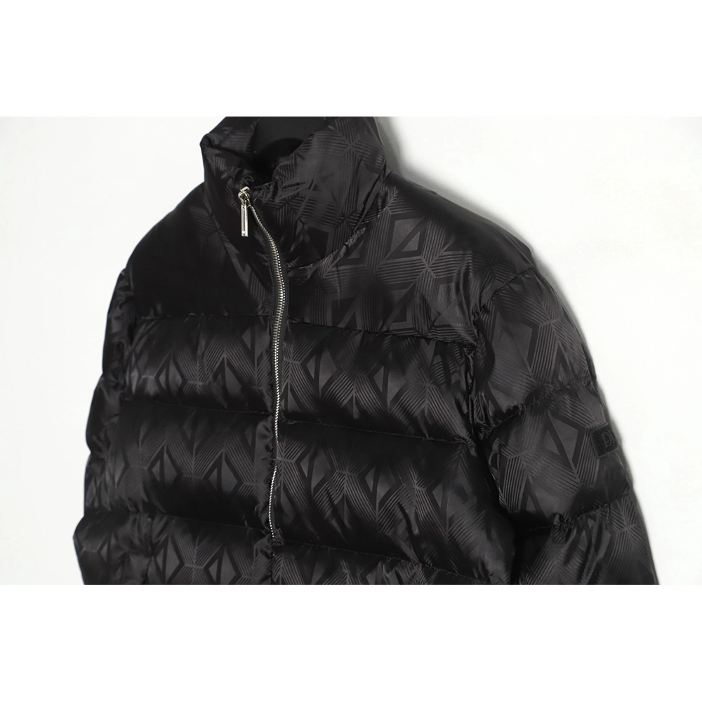 Dior 20FW allover printed dark pattern diamond down jacket,Dior Jacket,Jacket,APPAREL