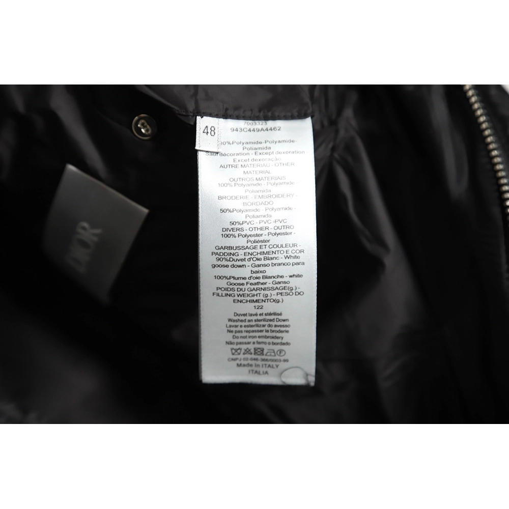 Dior 20FW allover printed dark pattern diamond down jacket,Dior Jacket,Jacket,APPAREL