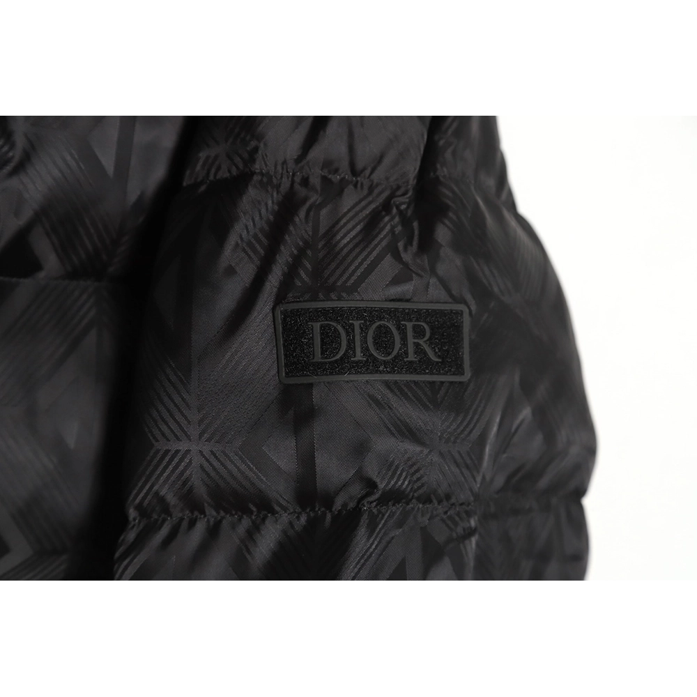 Dior 20FW allover printed dark pattern diamond down jacket,Dior Jacket,Jacket,APPAREL