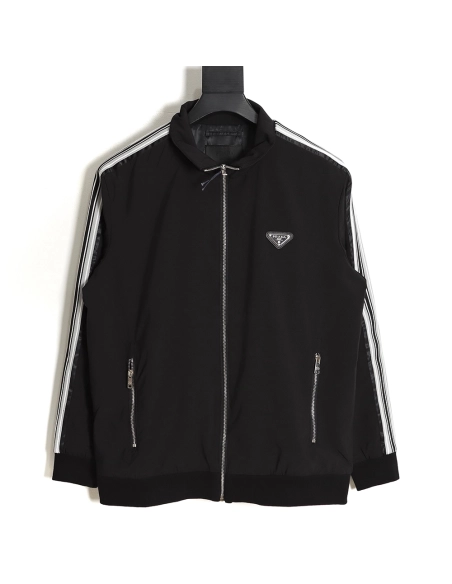 PRADA 23SS School Uniform Stand Collar Jacket,Prada Jacket,Jacket,APPAREL