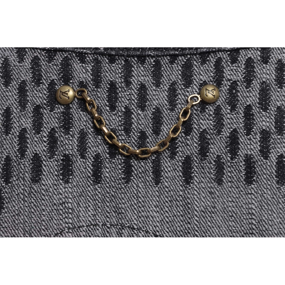 Louis Vuitton joint NIGO checkerboard denim jacket,Louis Vuitton Jacket,Jacket,APPAREL