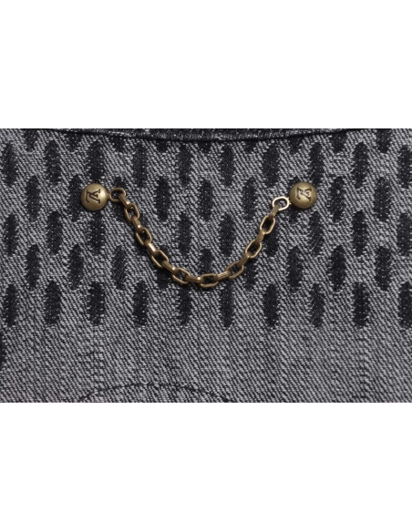 Louis Vuitton joint NIGO checkerboard denim jacket,Louis Vuitton Jacket,Jacket,APPAREL