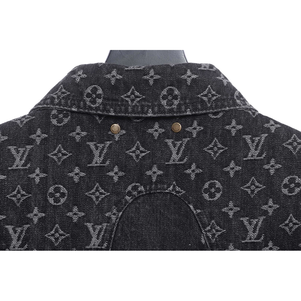 Louis Vuitton joint NIGO checkerboard denim jacket,Louis Vuitton Jacket,Jacket,APPAREL