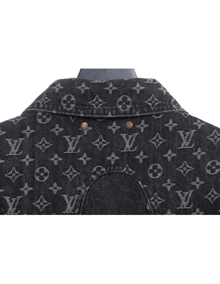 Louis Vuitton joint NIGO checkerboard denim jacket,Louis Vuitton Jacket,Jacket,APPAREL