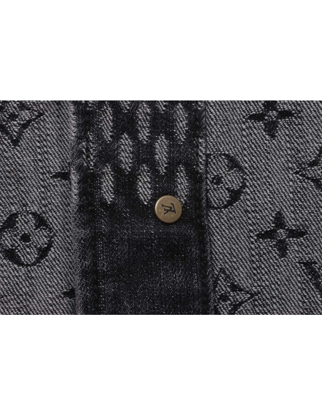 Louis Vuitton joint NIGO checkerboard denim jacket,Louis Vuitton Jacket,Jacket,APPAREL