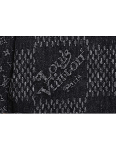 Louis Vuitton joint NIGO checkerboard denim jacket,Louis Vuitton Jacket,Jacket,APPAREL