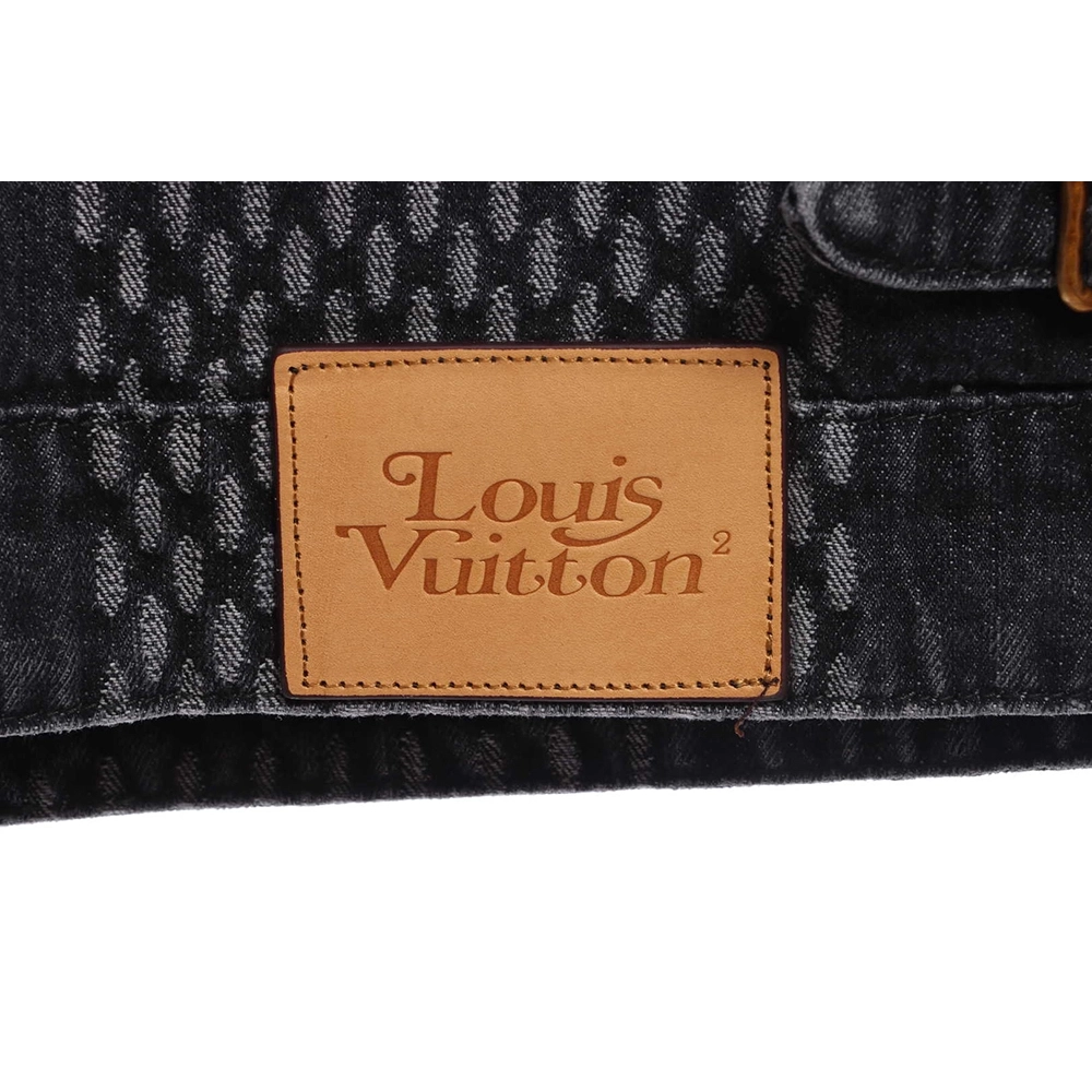 Louis Vuitton joint NIGO checkerboard denim jacket,Louis Vuitton Jacket,Jacket,APPAREL