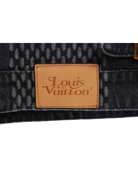 Louis Vuitton joint NIGO checkerboard denim jacket,Louis Vuitton Jacket,Jacket,APPAREL