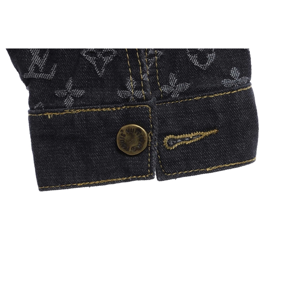 Louis Vuitton joint NIGO stitching contrast color denim jacket,Louis Vuitton Jacket,Jacket,APPAREL