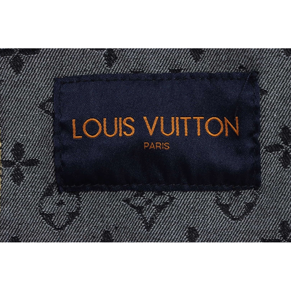 Louis Vuitton joint NIGO stitching contrast color denim jacket,Louis Vuitton Jacket,Jacket,APPAREL