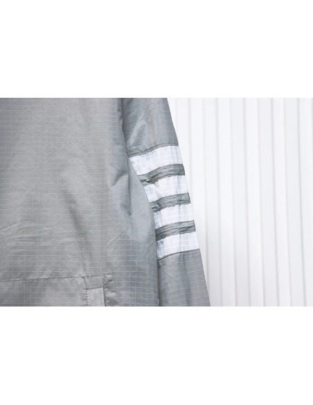 Thom Browne double layer four bar woven stand collar jacket TSK2,Thom Browne Jacket,Jacket,APPAREL