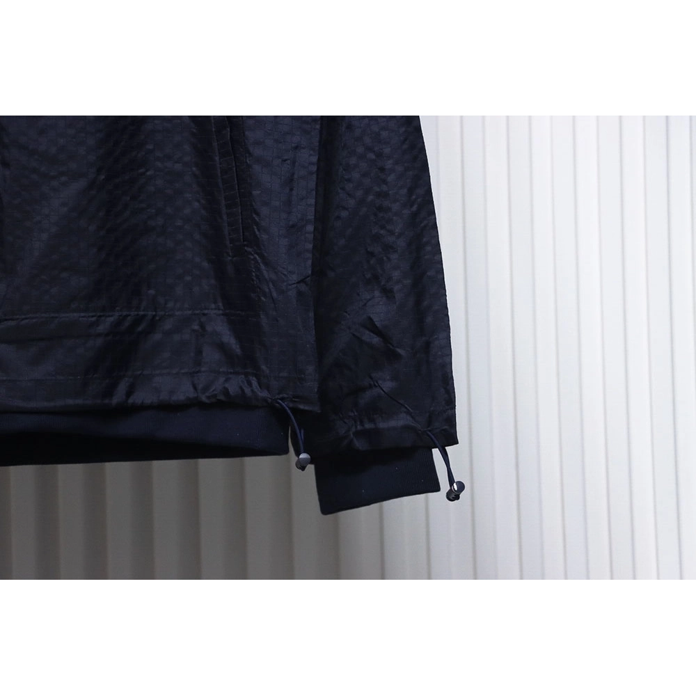 Thom Browne double layer four bar woven stand collar jacket TSK1,Thom Browne Jacket,Jacket,APPAREL