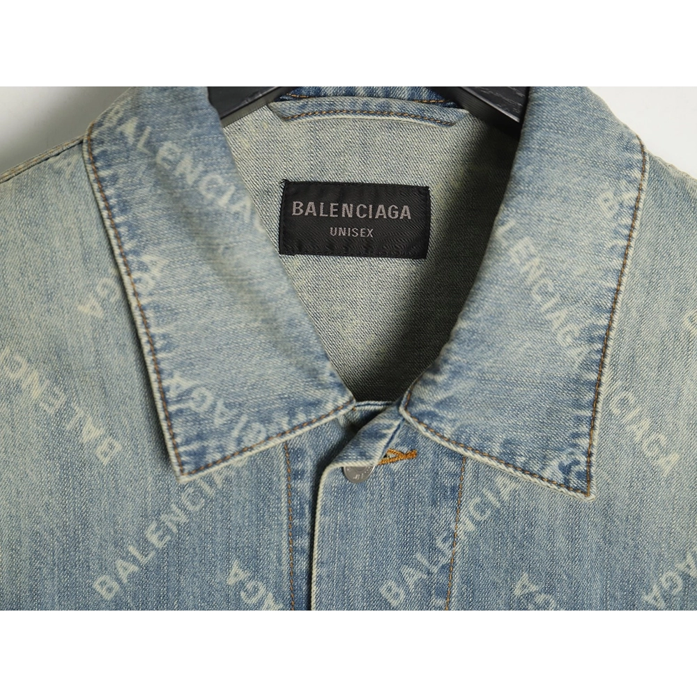 Balenciaga laserprinted denim jacket,Balenciaga Jacket,Jacket,APPAREL