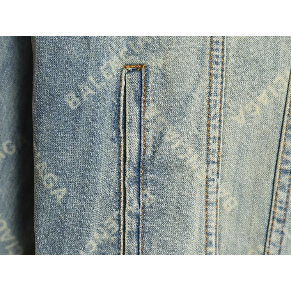 Balenciaga laserprinted denim jacket,Balenciaga Jacket,Jacket,APPAREL