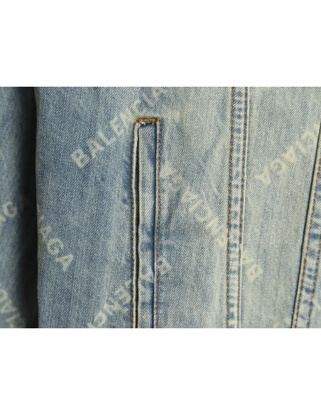 Balenciaga laserprinted denim jacket,Balenciaga Jacket,Jacket,APPAREL