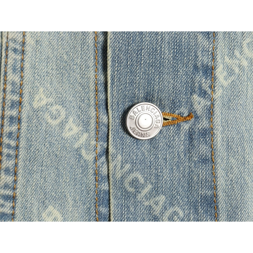 Balenciaga laserprinted denim jacket,Balenciaga Jacket,Jacket,APPAREL
