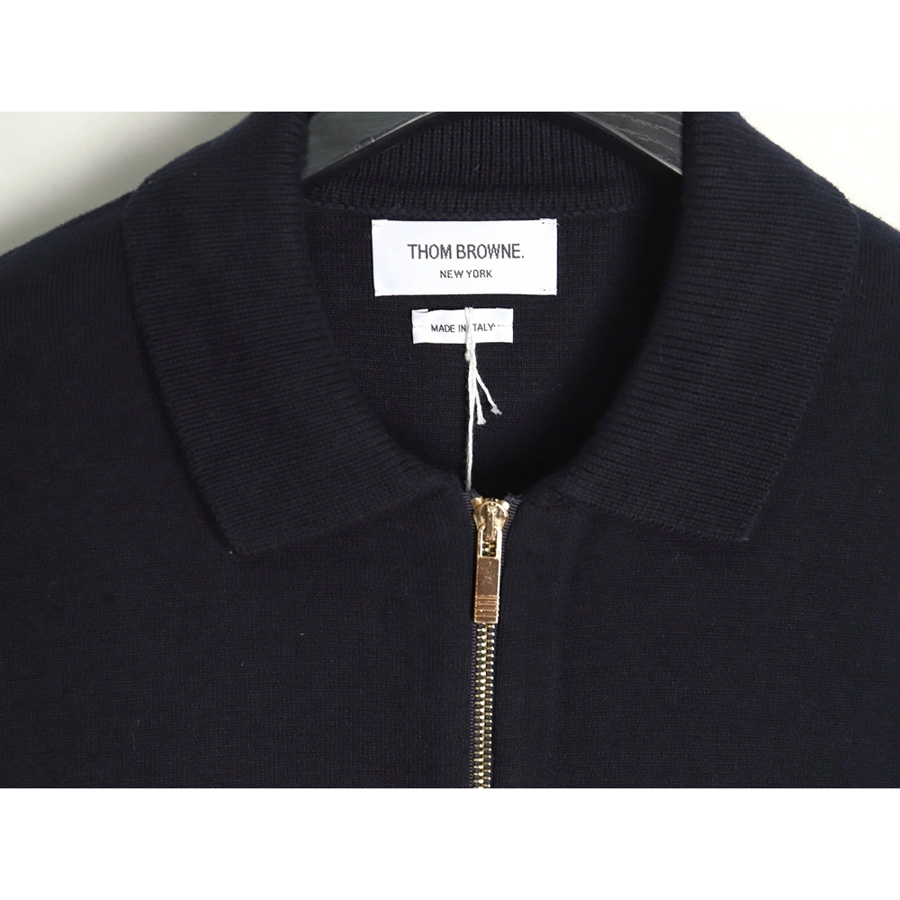 Thom Browne Zipup jacket with webbing sleeves TSK2,Thom Browne Jacket,Jacket,APPAREL