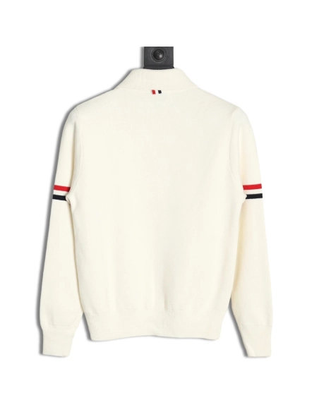 Thom Browne Zipup jacket with webbing sleeves,Thom Browne Jacket,Jacket,APPAREL