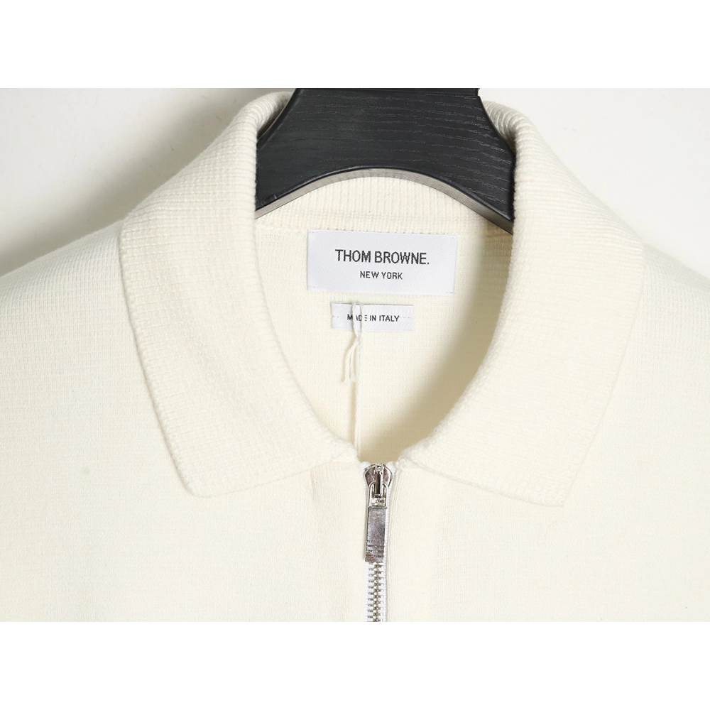 Thom Browne Zipup jacket with webbing sleeves,Thom Browne Jacket,Jacket,APPAREL