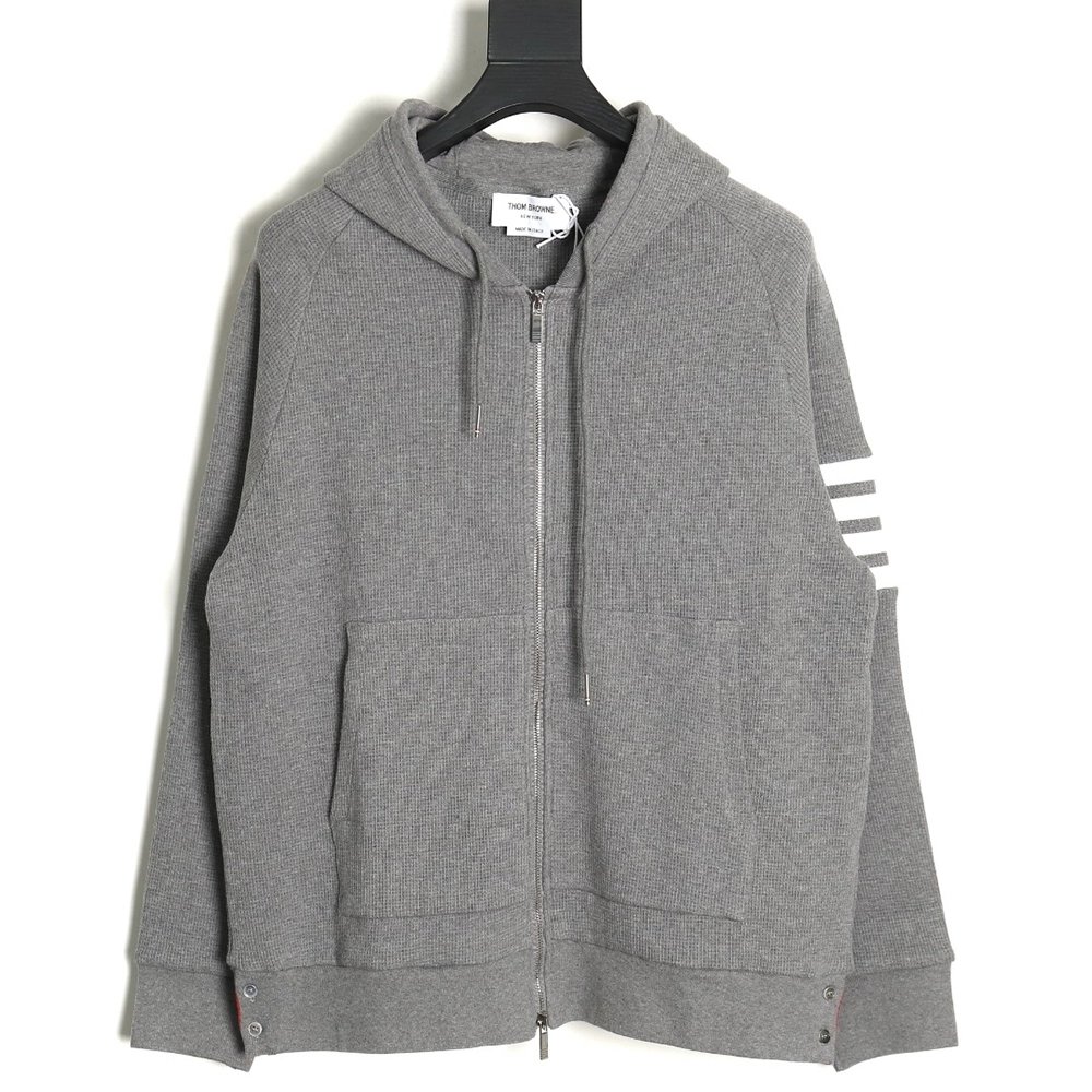 Thom Browne Classic Waffle Jacket TSK1,Thom Browne Jacket,Jacket,APPAREL