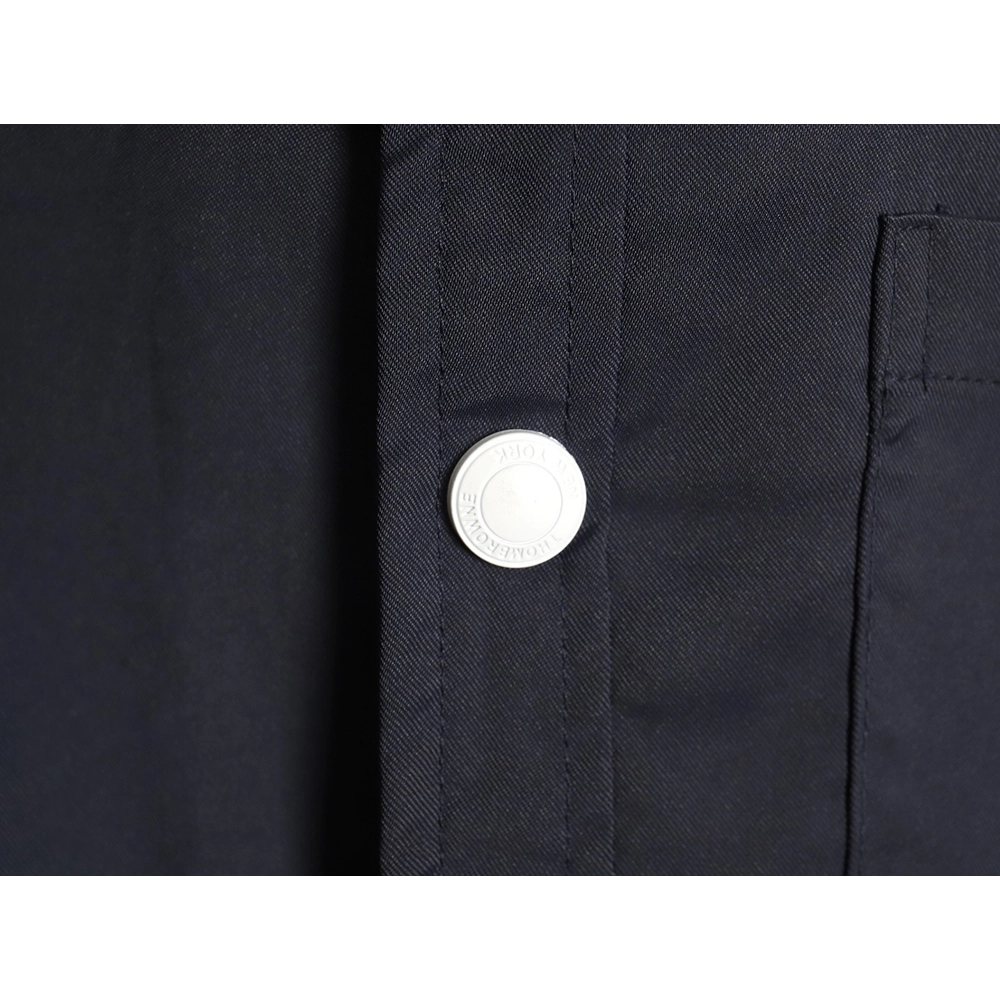 Thom Browne Nylon White Four Stripe Shirt Jacket TSK1,Thom Browne Jacket,Jacket,APPAREL