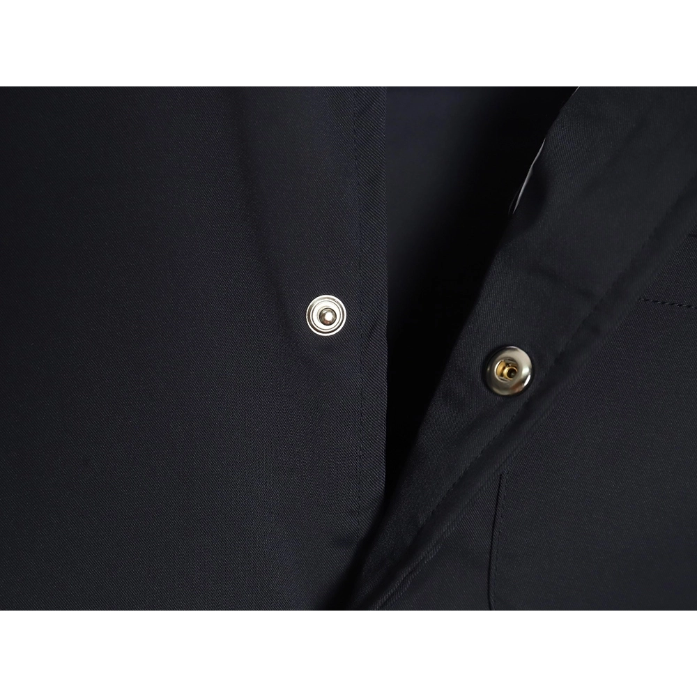 Thom Browne Nylon White Four Stripe Shirt Jacket TSK1,Thom Browne Jacket,Jacket,APPAREL