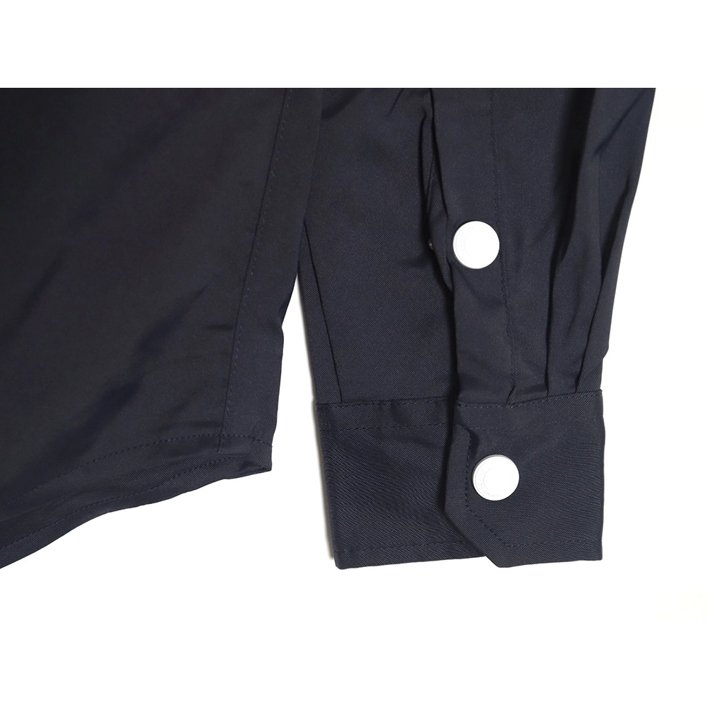 Thom Browne Nylon White Four Stripe Shirt Jacket TSK1,Thom Browne Jacket,Jacket,APPAREL