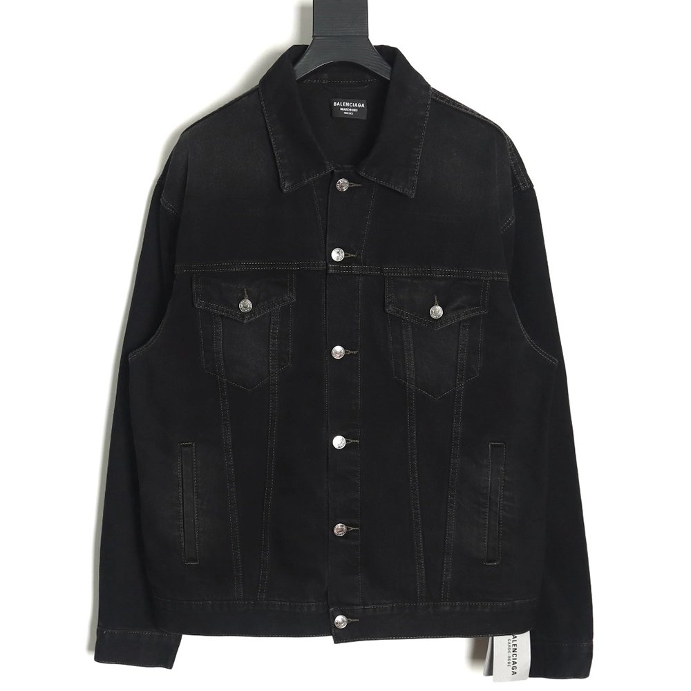 Balenciaga PARIS diamondcovered denim jacket,Balenciaga Jacket,Jacket,APPAREL
