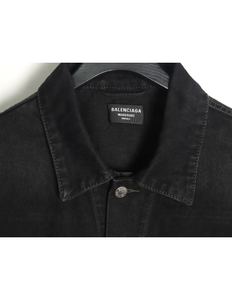 Balenciaga PARIS diamondcovered denim jacket,Balenciaga Jacket,Jacket,APPAREL