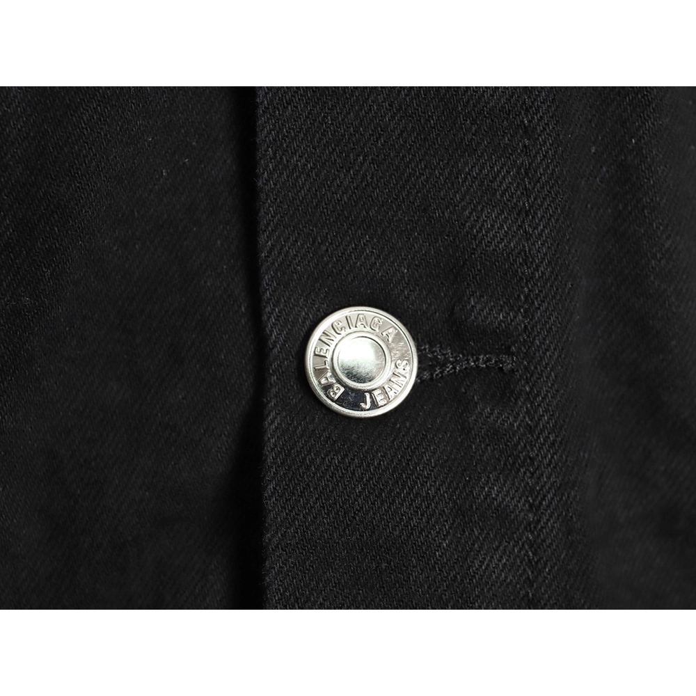 Balenciaga Double BB print denim jacket on back,Balenciaga Jacket,Jacket,APPAREL