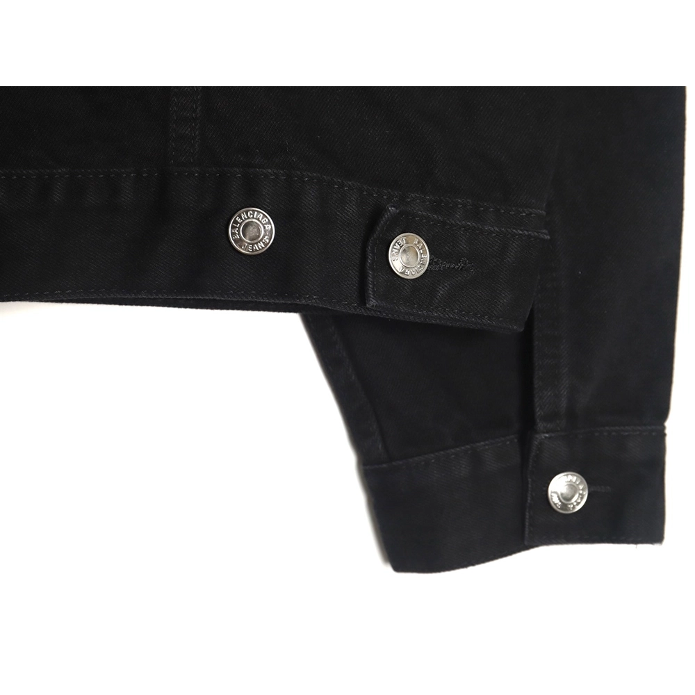 Balenciaga Double BB print denim jacket on back,Balenciaga Jacket,Jacket,APPAREL