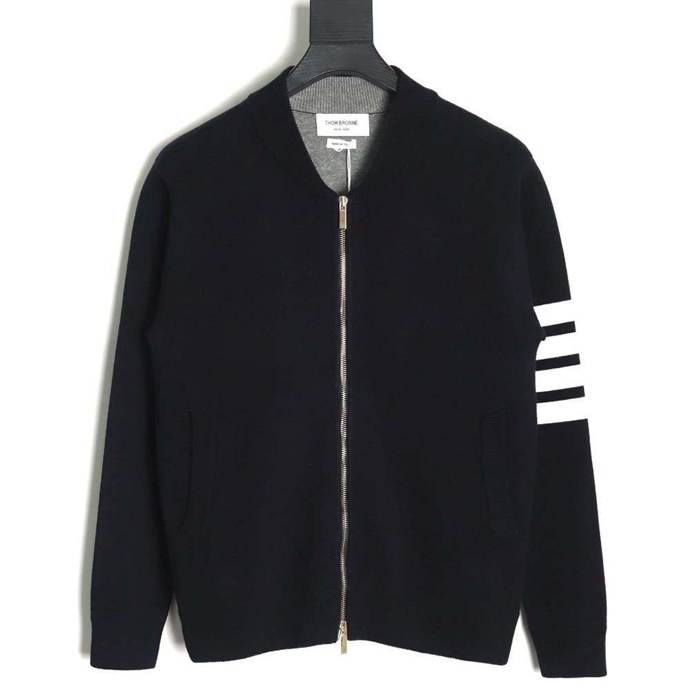 Thom Browne Crab Zip Baseball Jacket TSK1,Thom Browne Jacket,Jacket,APPAREL