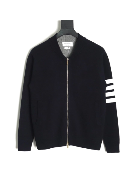 Thom Browne Crab Zip Baseball Jacket TSK1,Thom Browne Jacket,Jacket,APPAREL